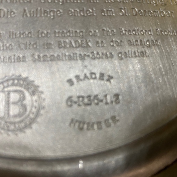 BRADFORD EXCHANGE PEWTER CRAFTS VTG 1994 THE SKILL OF THE WHEELWRIGHT 3-D PLATE - Picture 16 of 16